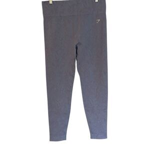 Gymshark Adapt Animal Seamless Ruched Leggings Light Blue Lavender Size Large